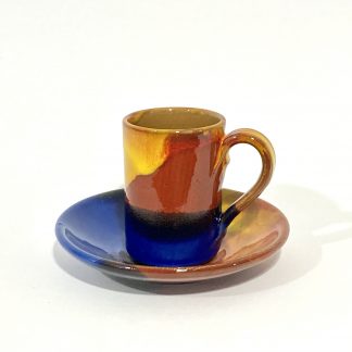 Espresso-Set Farbkreisglasur
